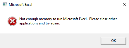 Xử lý lỗi Enough Memory trong Excel làm file chậm và nặng